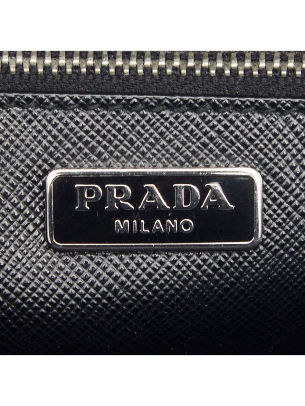 Prada Studded 2-Way Shoulder Bag Black Saffiano Leather Visual - Picture 7 of 9